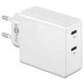 Goobay Dual USB-C Snelle Stopcontact Lader - 36W