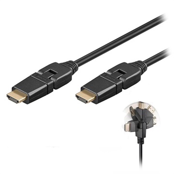 Goobay High Speed HDMI Kabel met Ethernet - Draaibaar