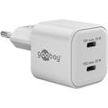 Goobay Nano GaN Dual USB-C PD Snellader 35W