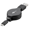 Goobay Intrekbare USB 2.0 / USB 3.1 Type-C Kabel - Zwart