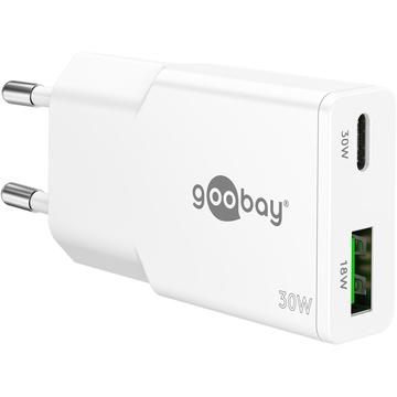 Goobay Slim USB-C PD GaN Dual Snelle Lader 30W