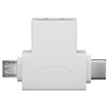 Goobay USB 3.0 naar MicroUSB en USB-C T-Adapter