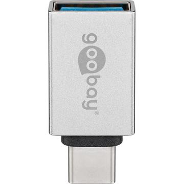 Goobay USB-C naar USB-A vrouwelijke adapter - Zilver