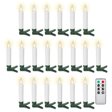 Goobay Draadloze LED Kerstboomkaarsen - 20 stuks. - Warm Wit