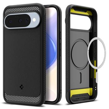 Google Pixel 10/10 Pro Spigen Rugged Armor Mag TPU Hoesje - Zwart