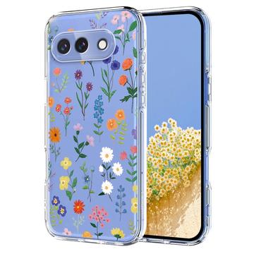 Google Pixel 10a TPU-hoesje met bloemenpatroon - Madeliefjes