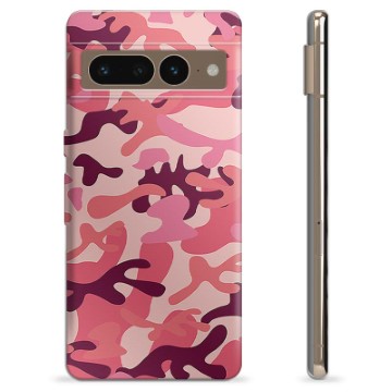 Google Pixel 7 Pro TPU-hoesje - Roze Camouflage
