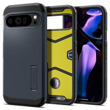 Google Pixel 9 Pro XL Spigen Tough Armor Hoesje - Metalen leisteen