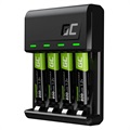 Green Cell VitalCharger batterijlader met 4x AAA oplaadbare batterijen