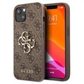 Guess 4G Big Metal Logo iPhone 13 Hybrid Case - Bruin