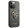 Guess 4G Big Metal Logo iPhone 13 Pro Hybrid Case - Zwart