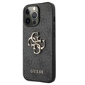 Guess 4G Big Metal Logo iPhone 13 Pro Max Hybrid Case - Zwart