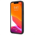 Guess 4G Big Metal Logo iPhone 13 Pro Max Hybrid Case - Zwart