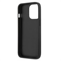 Guess 4G Big Metal Logo iPhone 14 Pro Max Hybrid Case - Zwart
