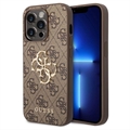 iPhone 15 Pro Guess 4G Big Metal Logo Hybrid Case - Bruin