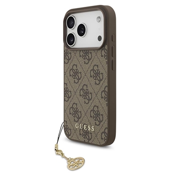 iPhone 17 Pro Guess 4G Charm Hybride Hoesje - MagSafe-compatibel - Bruin