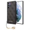 Guess 4G Charms Collection Samsung Galaxy S23 Ultra 5G Hybride Hoesje - Grijs