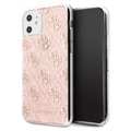 Guess 4G Glitter Collection iPhone 11 Hoesje - Roze