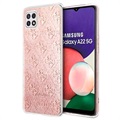 Guess 4G Glitter Samsung Galaxy A22 5G, Galaxy F42 5G Hybrid Case - Roze