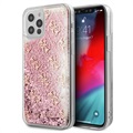 Guess 4G Liquid Glitter iPhone 12 Pro Max Hybride Hoesje - Roze
