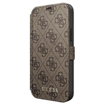 Guess Charms Collection 4G iPhone 12/12 Pro Book Case - Bruin