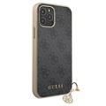 Guess Charms Collection 4G iPhone 12/12 Pro Hoesje - Grijs