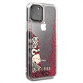 Guess Glitter Collection iPhone 11 Pro Hoesje - Framboos