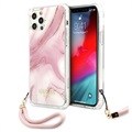 Guess Marble Collection iPhone 12 Pro Max Hoesje met Draagriem