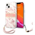 Guess Marble Collection iPhone 13 Mini Hoesje met Draagriem