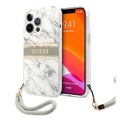 Guess Marble Collection iPhone 13 Pro Cover met Draagriem