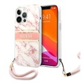 Guess Marble Collection iPhone 13 Pro Cover met Draagriem