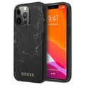 Guess Marble Collection iPhone 13 Pro Hybrid Case - Zwart