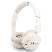 Guess Metalen Logo Script Bluetooth 5.3 On-Ear koptelefoon - Beige