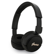 Guess Metalen Logo Script Bluetooth 5.3 On-Ear koptelefoon - Zwart