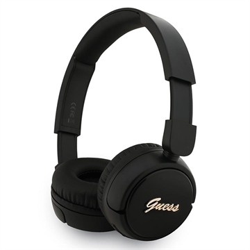 Guess Metalen Logo Script Bluetooth 5.3 On-Ear koptelefoon - Zwart