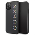 Guess Multicolor Glitter iPhone 11 Pro Hoesje - Zwart