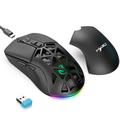 HXSJ T26 RGB draadloze muis met achtergrondverlichting / Bluetooth-muis 4800 DPI - Zwart