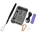 HanRongDa HRD-900 Campingradio met Zaklamp en SOS Alarm - Oranje