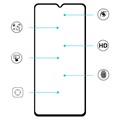 Hat Prince Full Size OnePlus 7T Screenprotector van Gehard Glas - Zwart