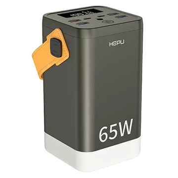 Hepu XXL HP211 60000mAh Power Bank met 2xUSB-C PD, 4xUSB-A - 65W - Zwart
