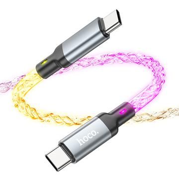 Hoco U112 Shine 60W USB-C / USB-C Kabel - 1m - Grijs