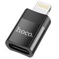 Hoco UA17 Lightning/USB-C Adapter - USB 2.0, 5V/2A - Zwart