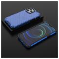 Honeycomb Armored iPhone 14 Pro Hybrid Case - Blauw