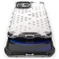 Honeycomb Armored iPhone 14 Pro Max Hybrid Case - Doorzichtig