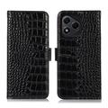 Honor 400 Lite Crocodile Series Wallet Leren Hoesje met RFID - Zwart