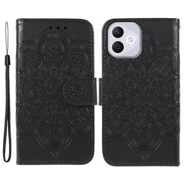 Honor 400 Lite Mandala Series Portemonnee-hoesje - Zwart
