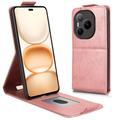 Honor Power Verticale Flip Hoesje met standaard - Roségoud