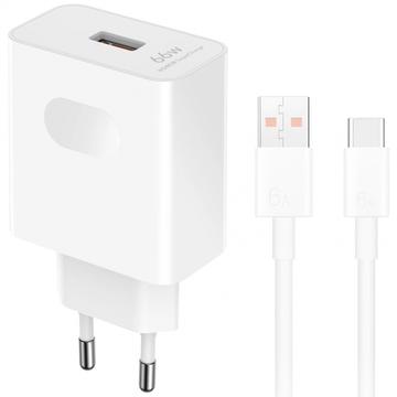 Honor SuperCharge voedingsadapter met USB-C kabel HN-110600E00 - 66W - Wit