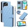Honor X5c Plus Luxe Gewatteerd Portemonnee Hoesje - Blauw