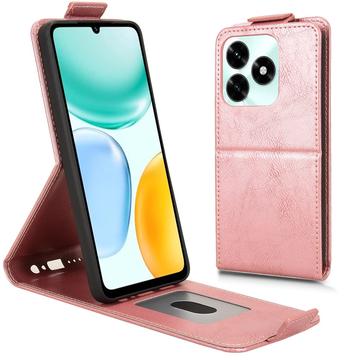 Honor X5c Plus Verticale Flip Hoesje met standaard - Roségoud